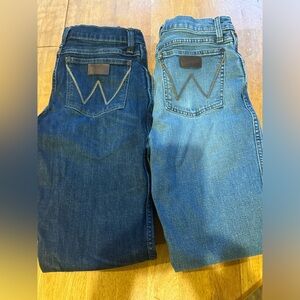Wrangler Kids Jeans - Dark Blue and Light Blue 18 slim